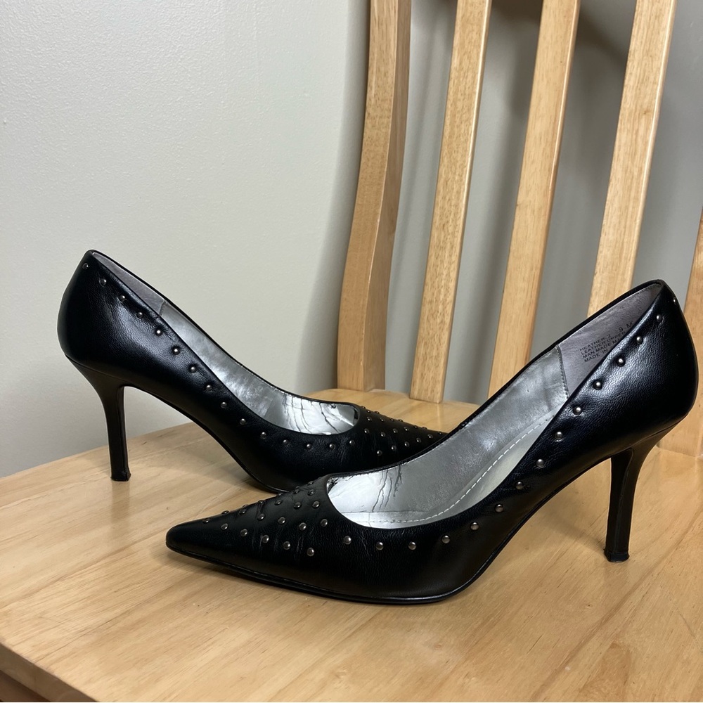 Rampage Black Studded Heels - Picture 4 of 8